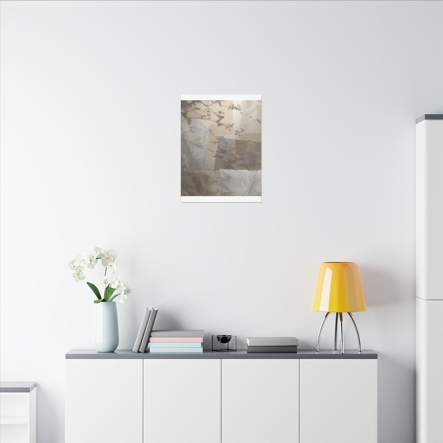Neutral Shadow Play Canvas Art - Texture Japandi