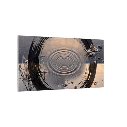 Winter Water Ripple Enso Canvas Art | Tranquil Decor