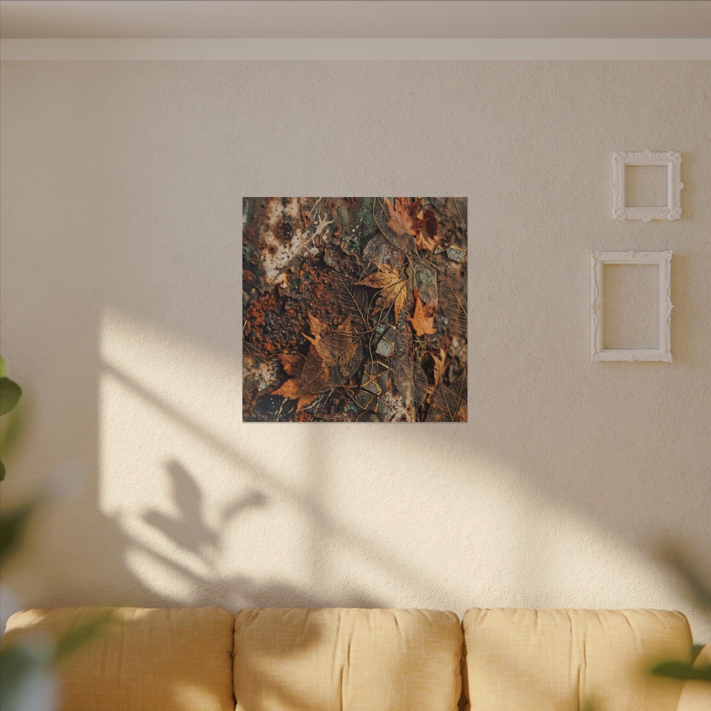 Rust Patina Canvas Art | Autumn Japandi Texture Art