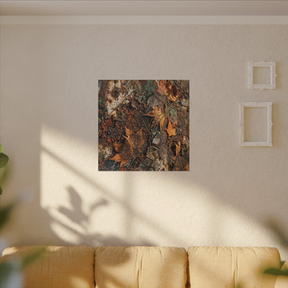 Rust Patina Canvas Art | Autumn Japandi Texture Art