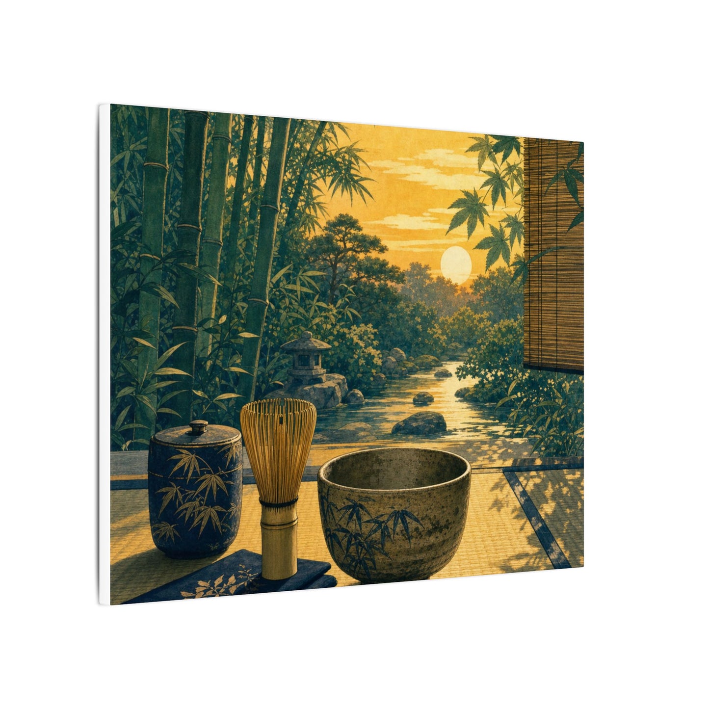 Ma Tea Ceremony Canvas Art - Zen Ukiyo E Inspired