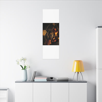Resilient Shadow Play Canvas Art - Crackle Gold Kintsugi