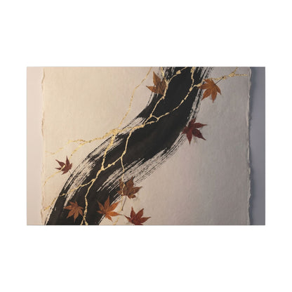 Dawn Ink Brushstroke Canvas Art - Kintsugi Ma