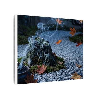 Autumn Incense Smoke Karesansui Canvas Art | Calm Decor