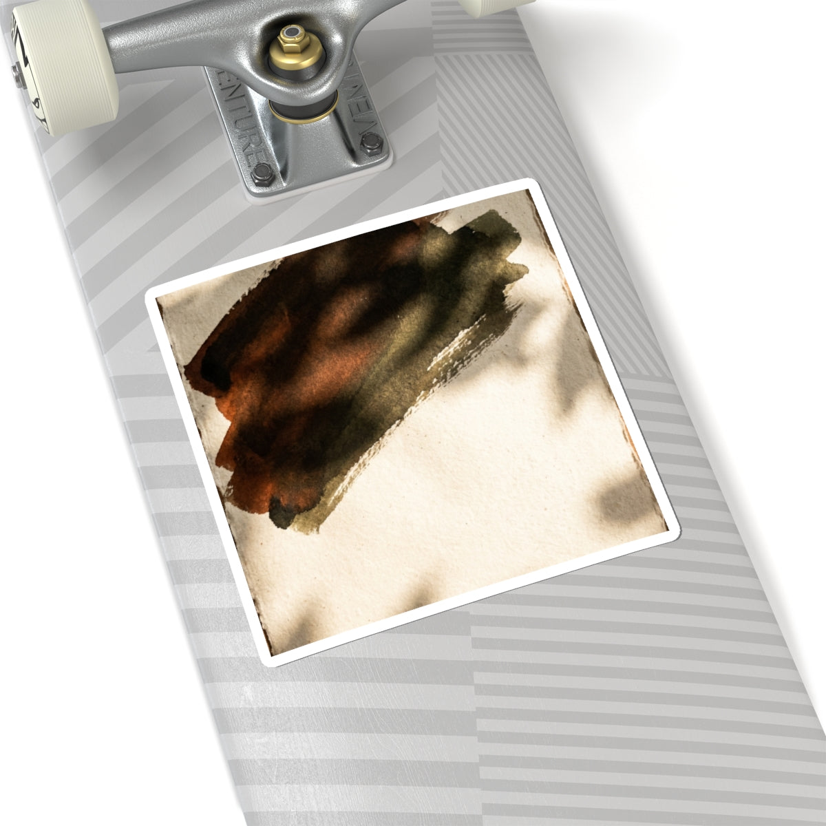 Ink Brushstroke Summer Sticker | Dark Japandi Moody Design
