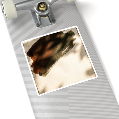 Ink Brushstroke Summer Sticker | Dark Japandi Moody Design
