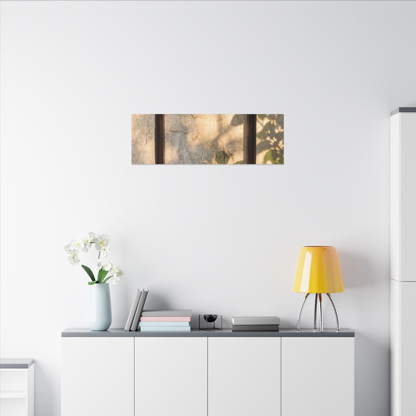 Golden Hour Shoji Screen Canvas Art - Japandi Mono No Aware