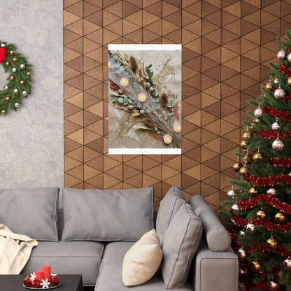 Dried Flowers Wall Art Print | Winter Japandi Texture Art