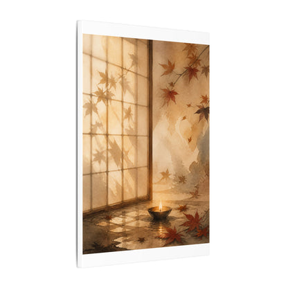 Candlelight Shoji Screen Canvas Art - Japandi Ma