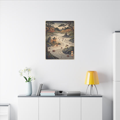 Rock Garden Autumn Canvas Art | Zen Serene Design
