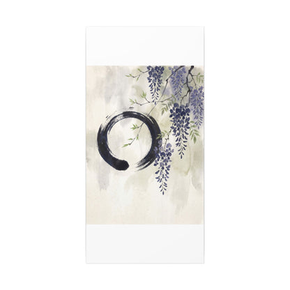 Wisteria Enso Canvas Art | Serene Zen Art