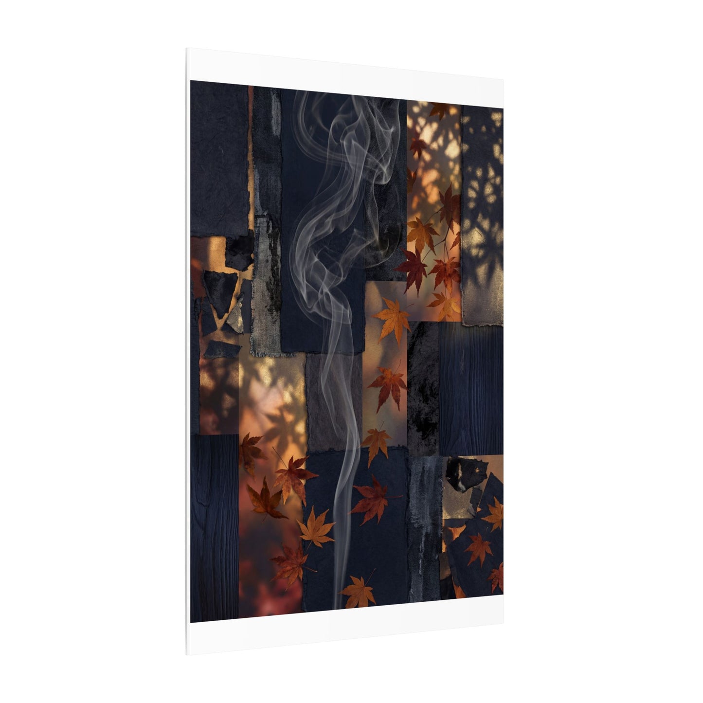 Autumn Incense Smoke Dark Texture Canvas Art | Sophisticated Decor