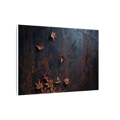 Moonlight Rust Patina Canvas Art - Dark Japandi Mono No Aware