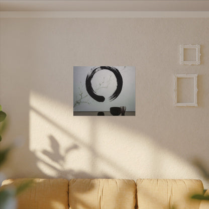 Tea Ceremony Enso Canvas Art | Peaceful Zen Art