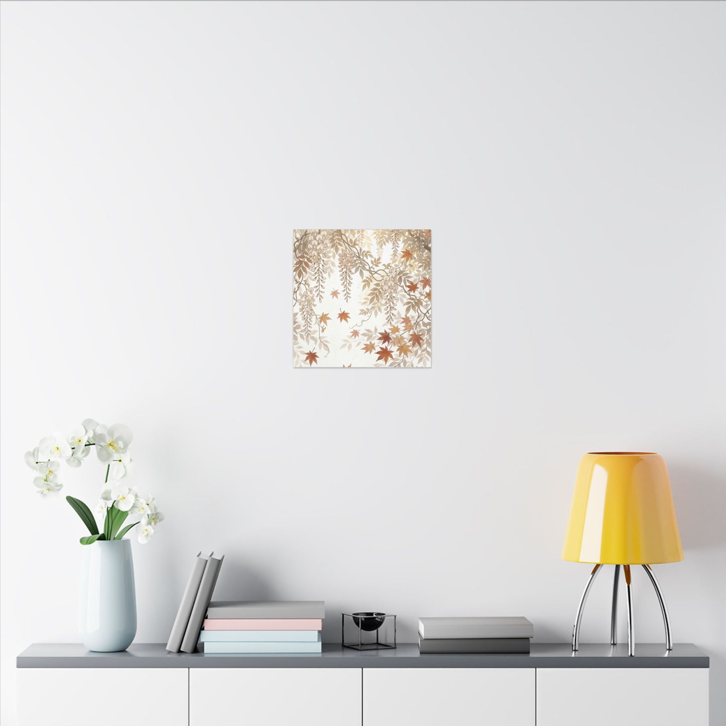 Shibui Wisteria Canvas Art - Japandi Japanese Pattern