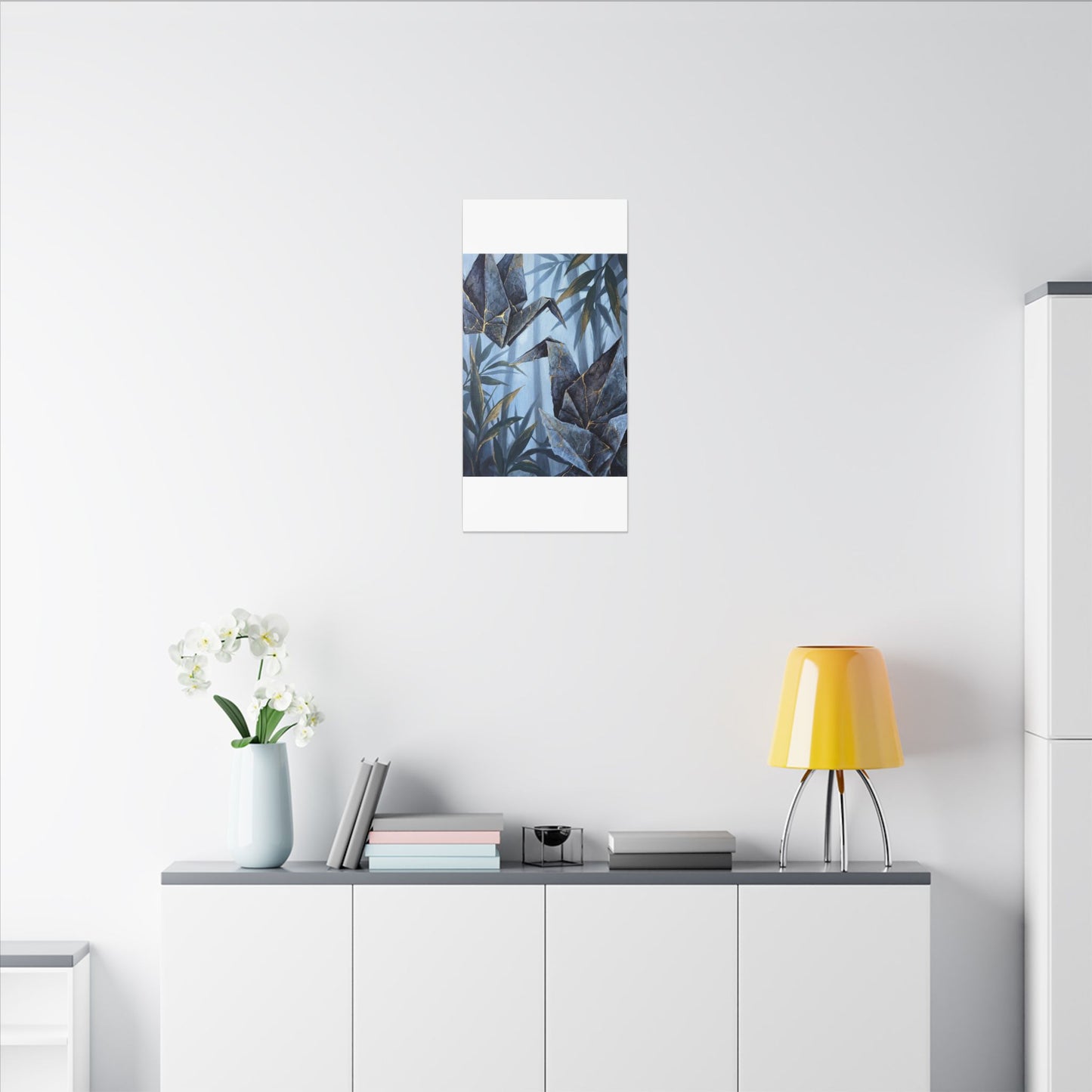 Paper Fold Canvas Art | Summer Kintsugi Crackle Gold Art