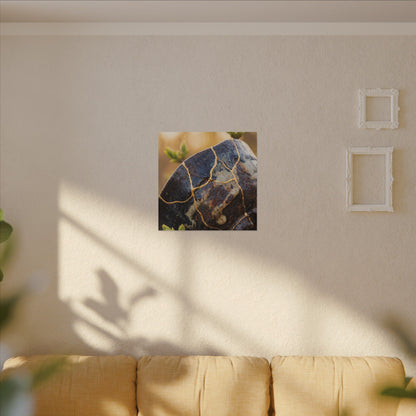 Fukinsei Rust Patina Canvas Art - Kintsugi Gold Repair