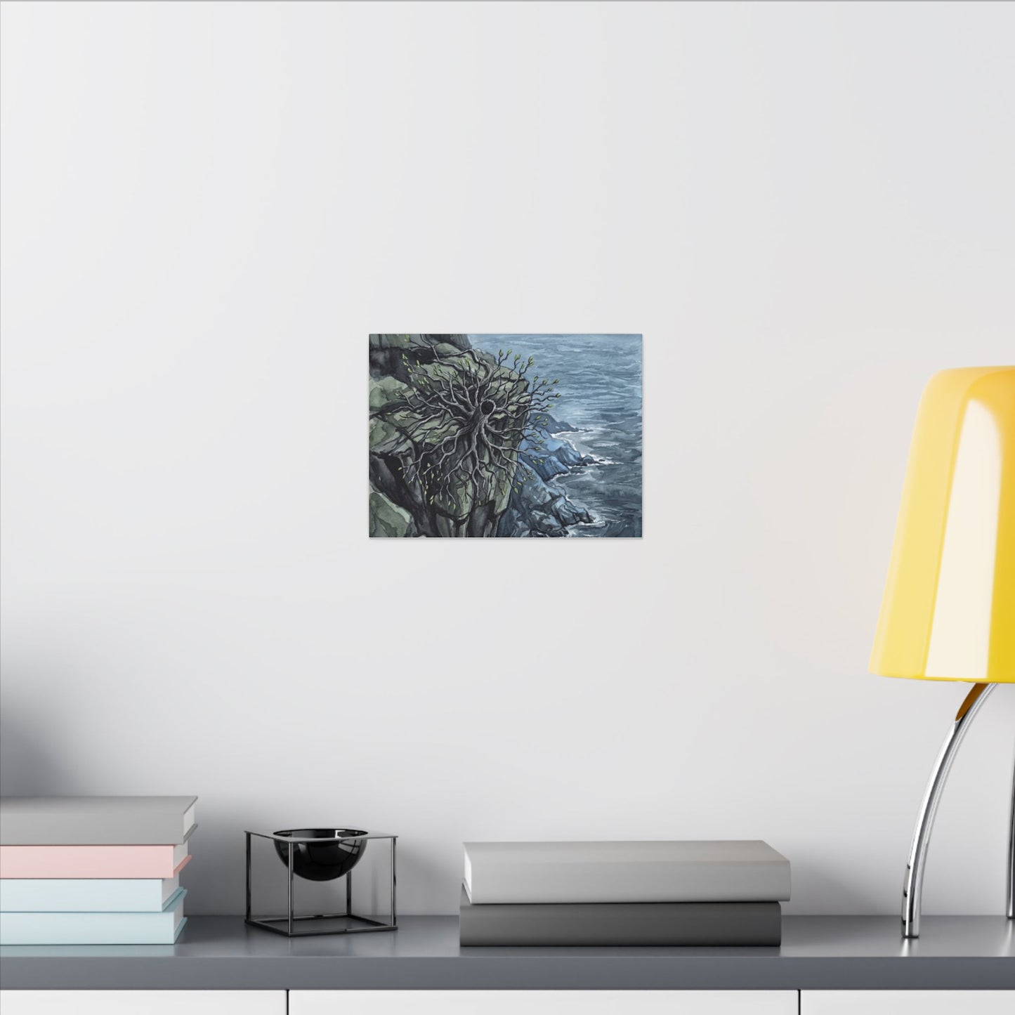 Pine Tree Spring Canvas Art | Japandi Neutral Design