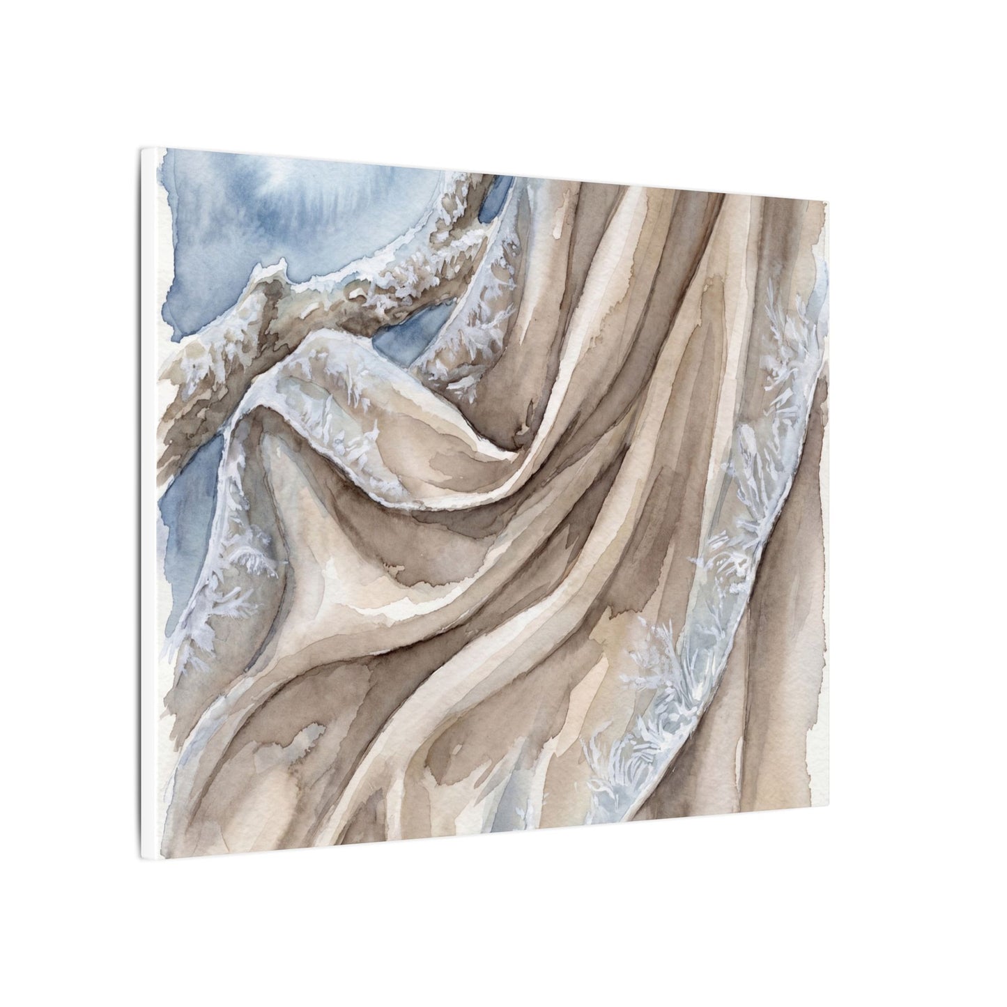 Silk Drape Winter Canvas Art | Japandi Cozy Design