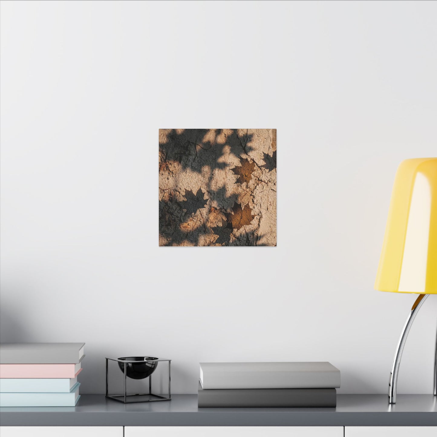 Cozy Shadow Play Canvas Art - Texture Japandi