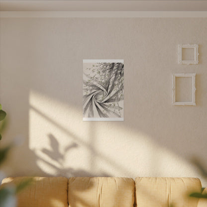 Silk Drape Spring Canvas Art | Zen Contemplative Design
