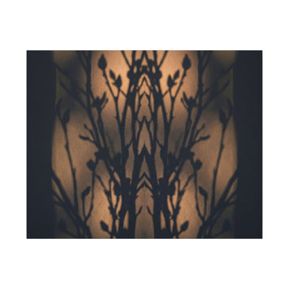 Dark Japandi Shadow Play in Golden Hour | Shadow Zen Canvas Art