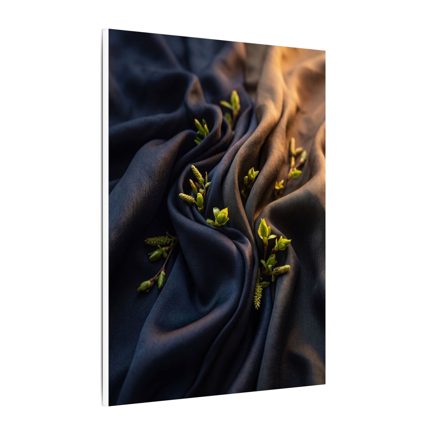 Spring Silk Drape Moody Minimal Canvas Art | Luxurious Decor