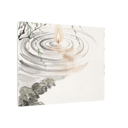 Water Ripple Sumi E Canvas Art | Tranquil Zen Art