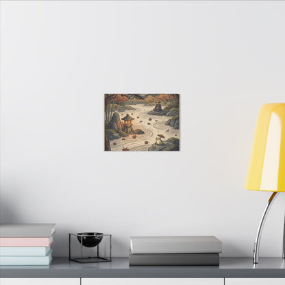 Rock Garden Autumn Canvas Art | Zen Serene Design