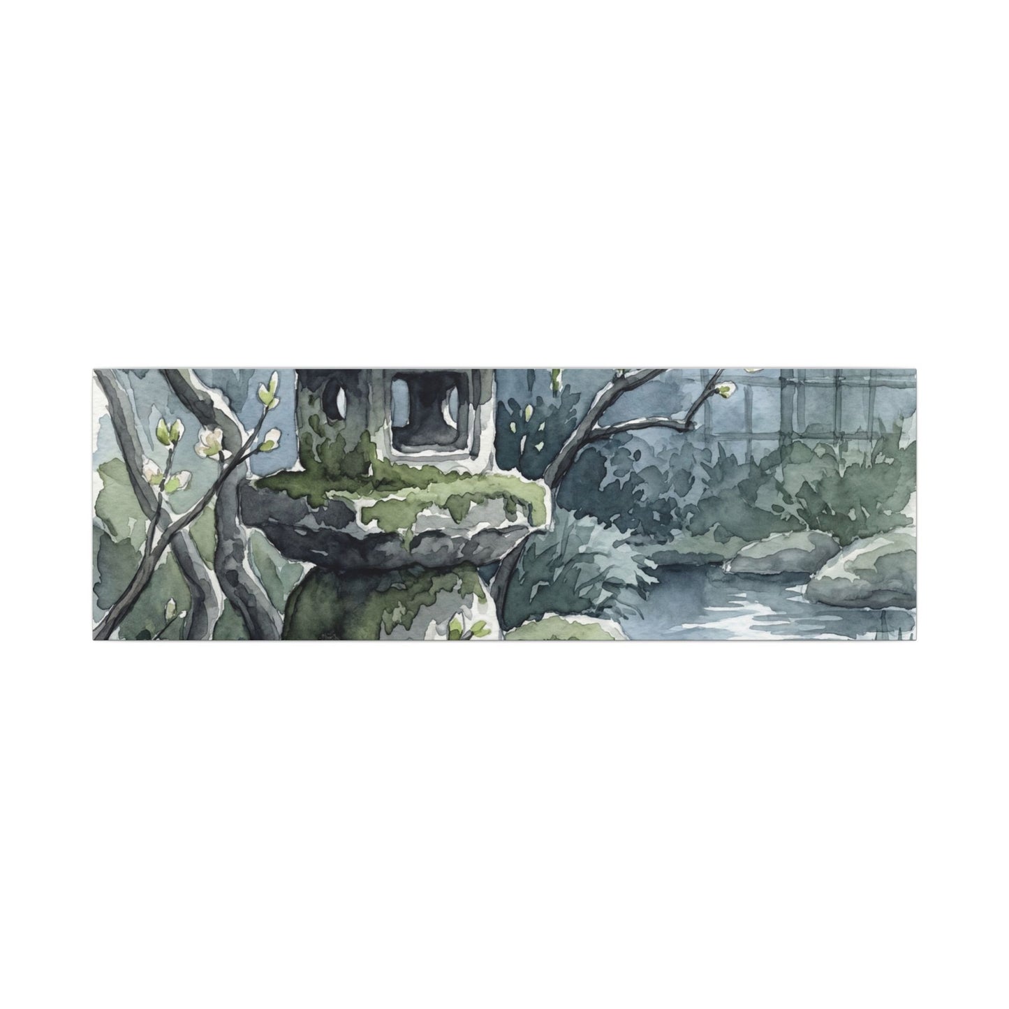 Moonlight Stone Lantern Canvas Art - Japandi Seijaku