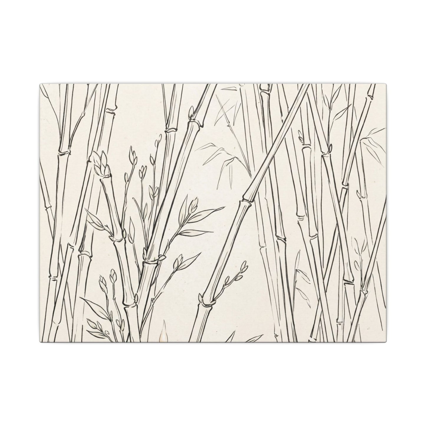 Candlelight Bamboo Grove Canvas Art - Japandi Fukinsei
