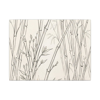 Candlelight Bamboo Grove Canvas Art - Japandi Fukinsei