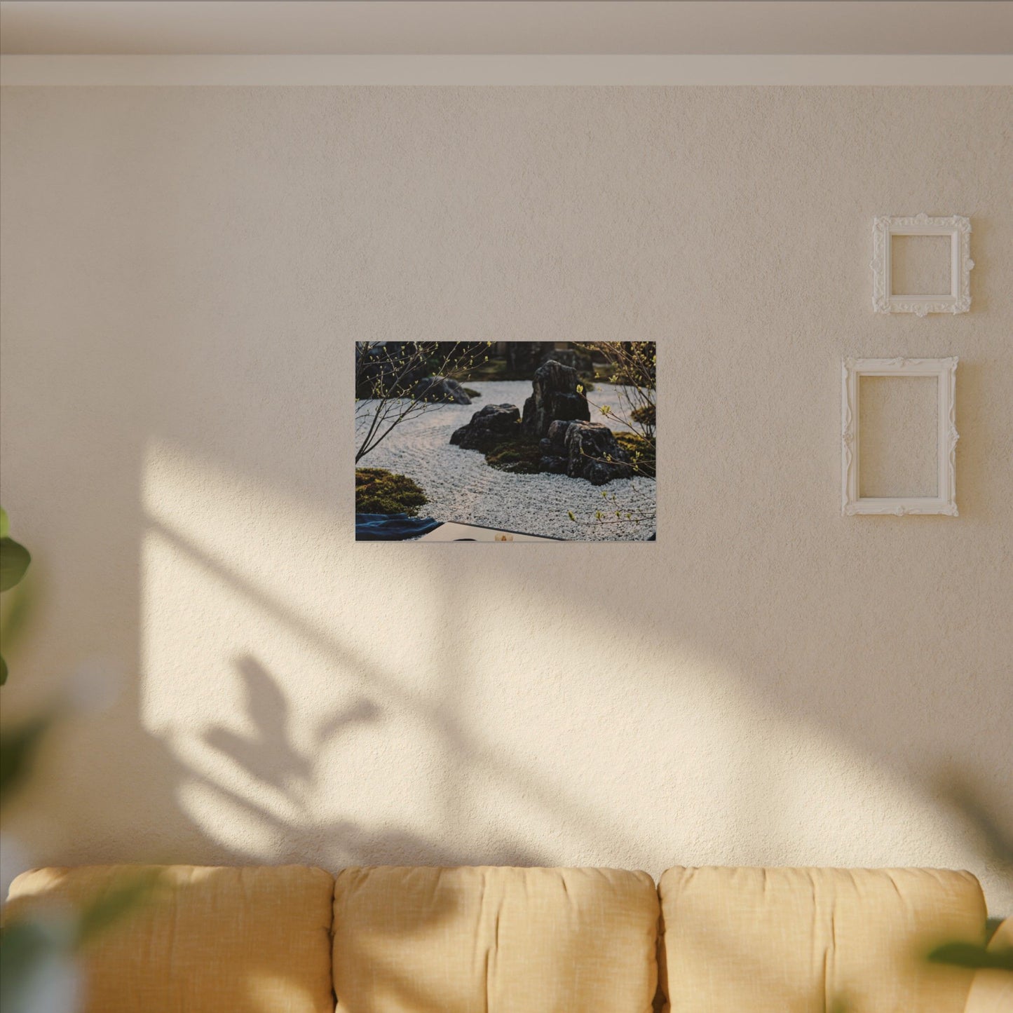 Zen Tea Ceremony in Golden Hour | Karesansui Canvas Art