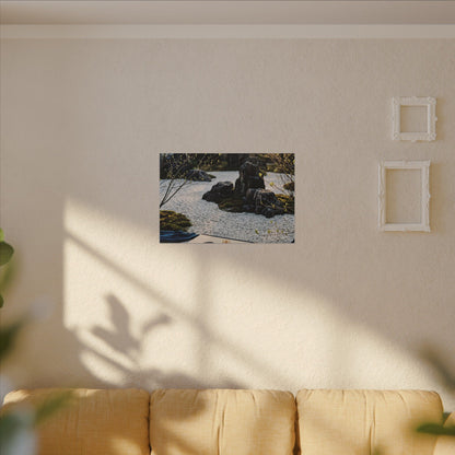 Zen Tea Ceremony in Golden Hour | Karesansui Canvas Art