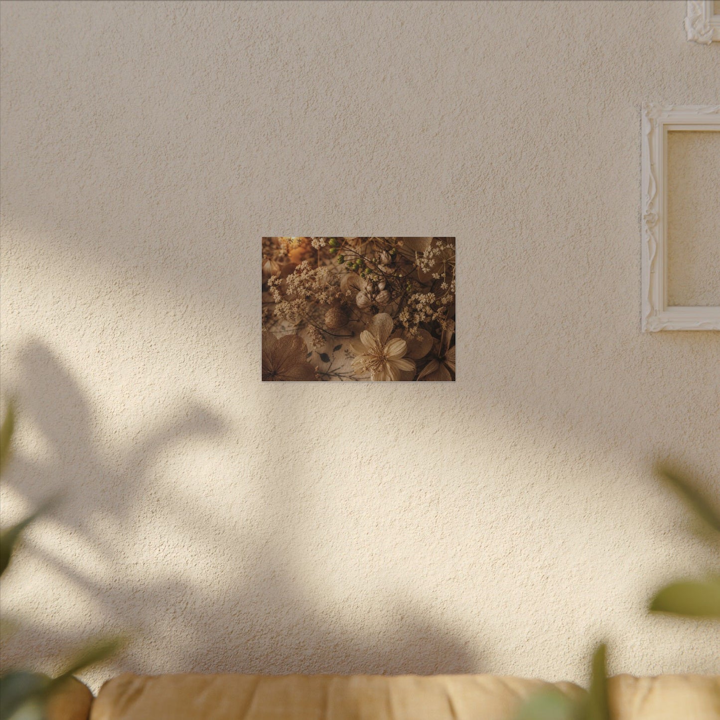 Spring Dried Flowers Japanese Pattern Canvas Art | Earthy Decor