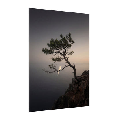 Dawn Pine Tree Canvas Art - Dark Japandi Datsuzoku