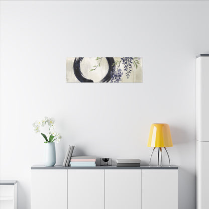 Wisteria Enso Canvas Art | Serene Zen Art