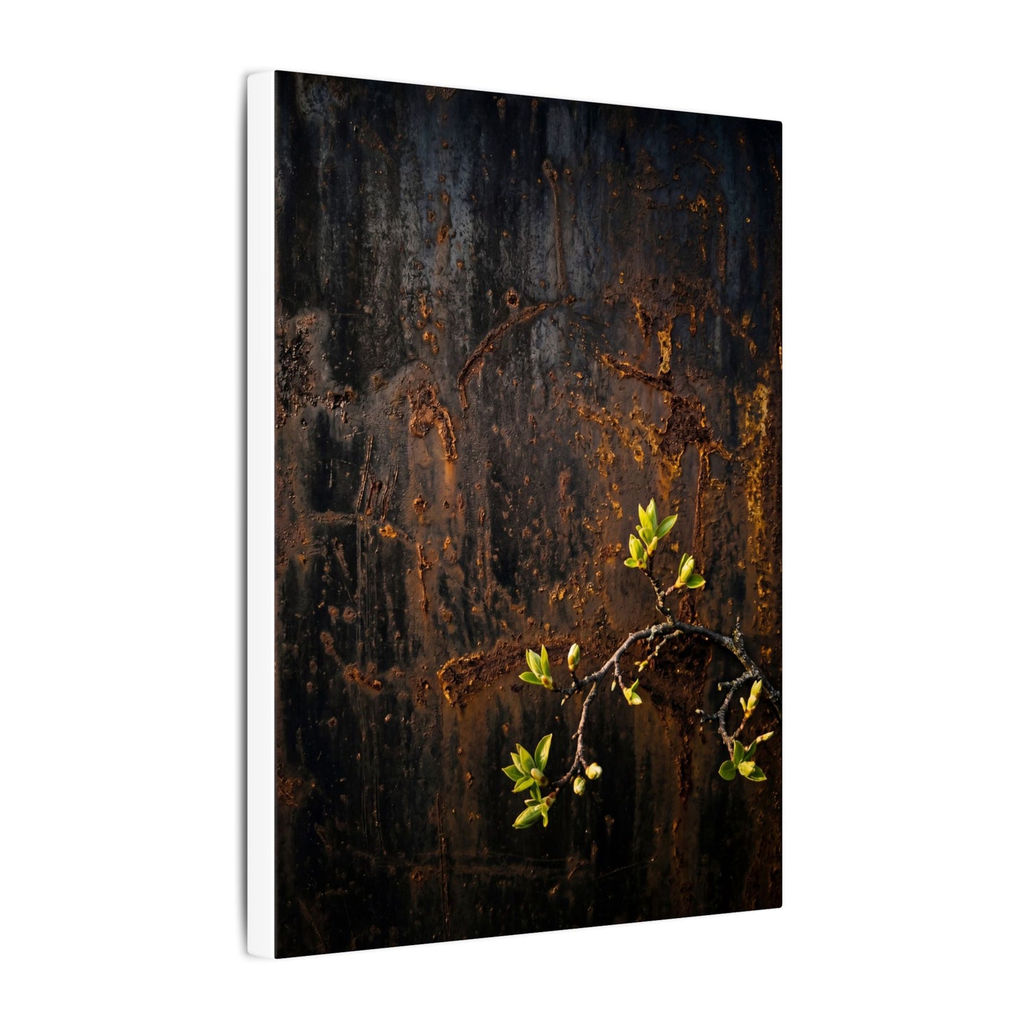 Golden Hour Rust Patina Canvas Art - Dark Japandi Fukinsei