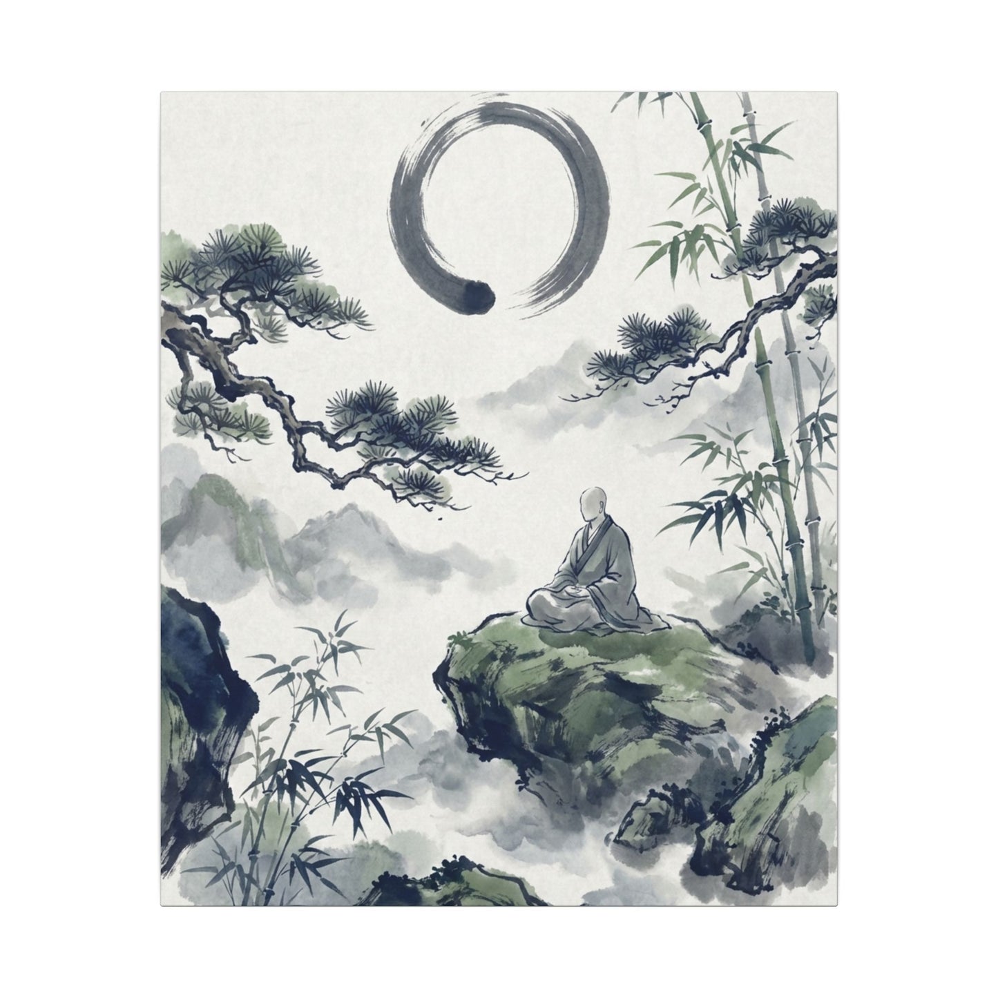 Zen Sumi-e Canvas Art