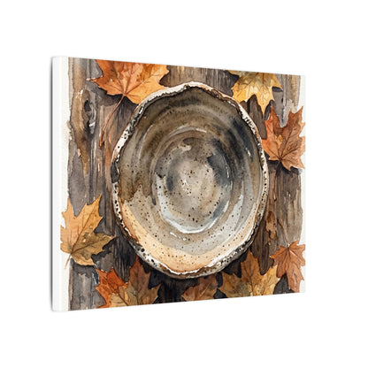 Ma Ceramic Bowl Canvas Art - Japandi Watercolor