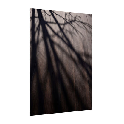 Dark Japandi Shadow Play in Dawn | Moody Minimal Canvas Art