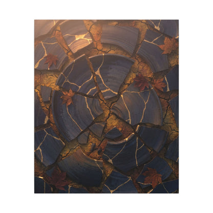 Autumn Cracked Earth Gold Repair Canvas Art | Philosophical Decor