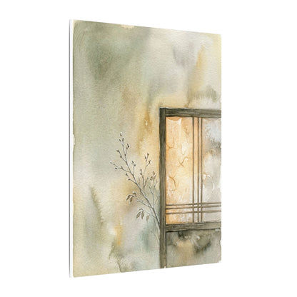 Ma Shoji Screen Canvas Art - Japandi Watercolor