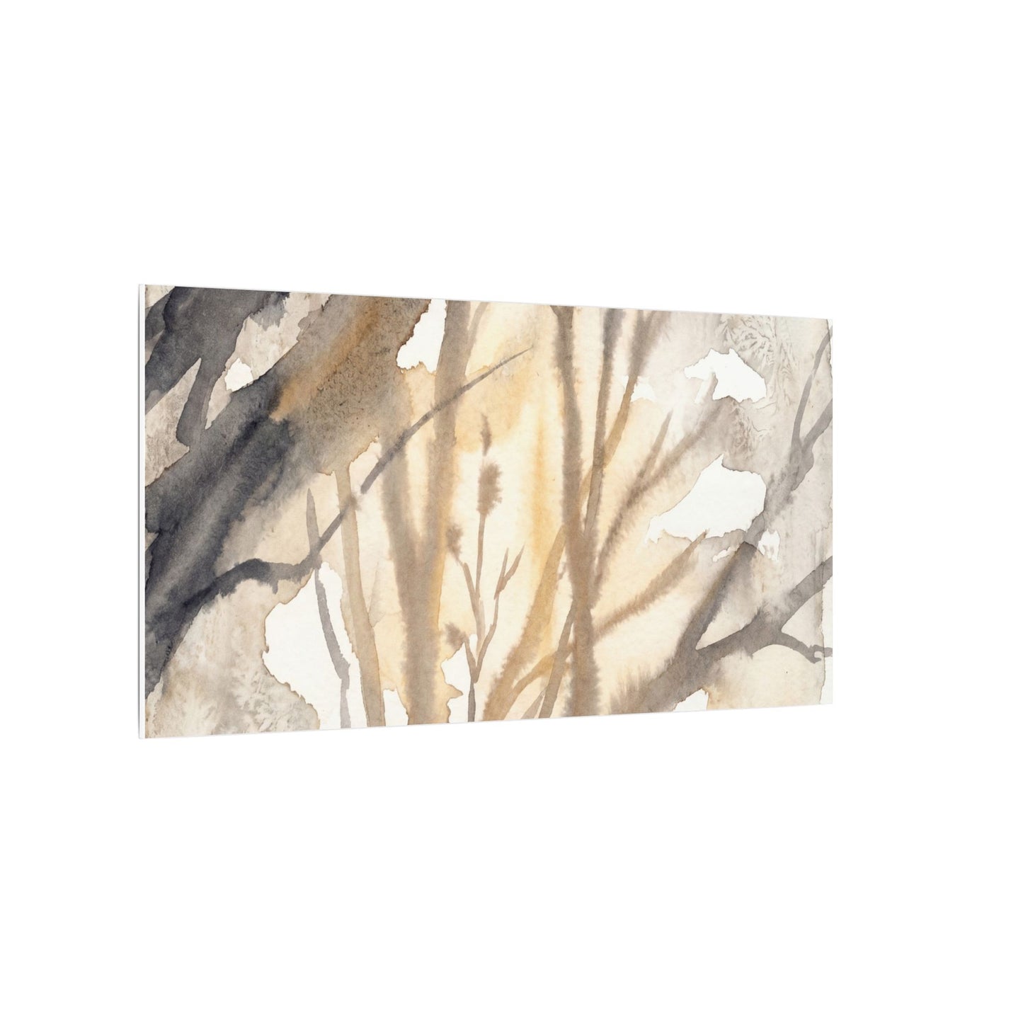 Ma Shadow Play Canvas Art - Japandi Watercolor