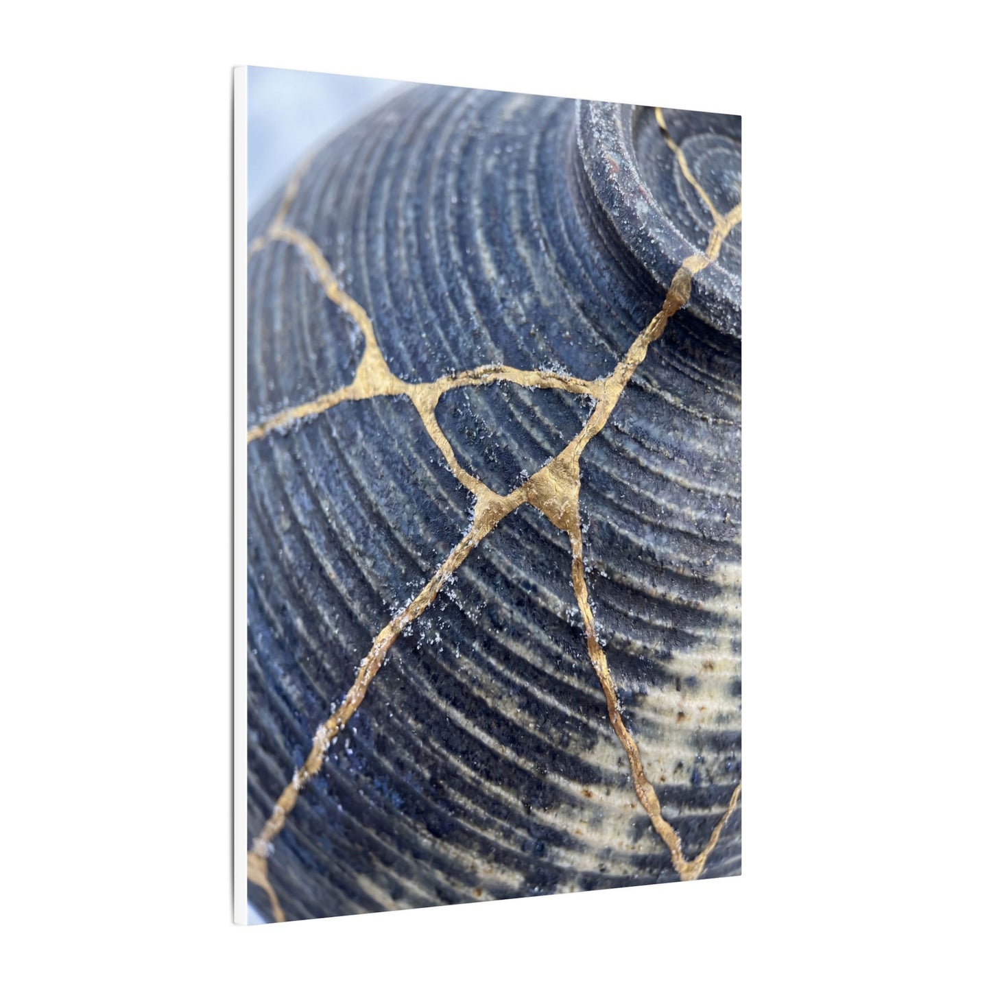 Shibui Water Ripple Canvas Art - Kintsugi Gold Repair