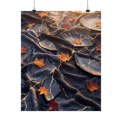 Silk Drape Gold Repair Wall Art Print | Artful Kintsugi Art Art Print