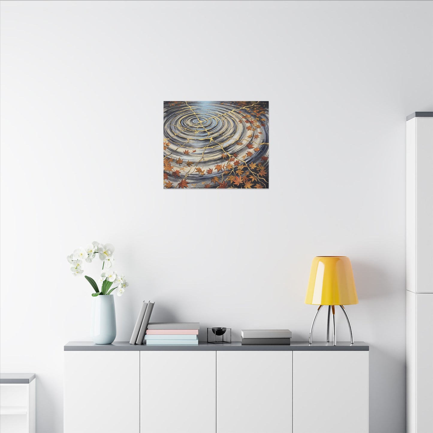 Moonlight Water Ripple Canvas Art - Kintsugi Fukinsei
