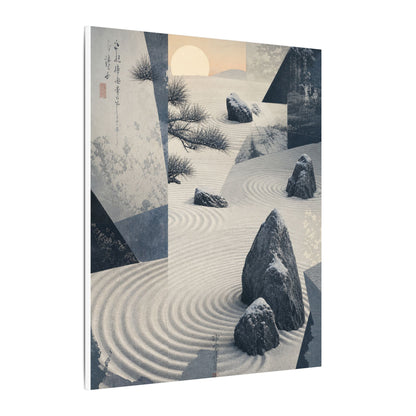 Seijaku Rock Garden Canvas Art - Zen Ukiyo E Inspired