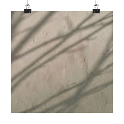 Winter Shadow Play Japanese Pattern Wall Art Print | Warm Decor