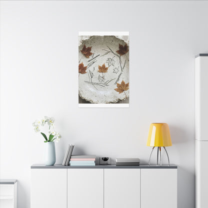 Ceramic Bowl Autumn Canvas Art | Japandi Elegant Design